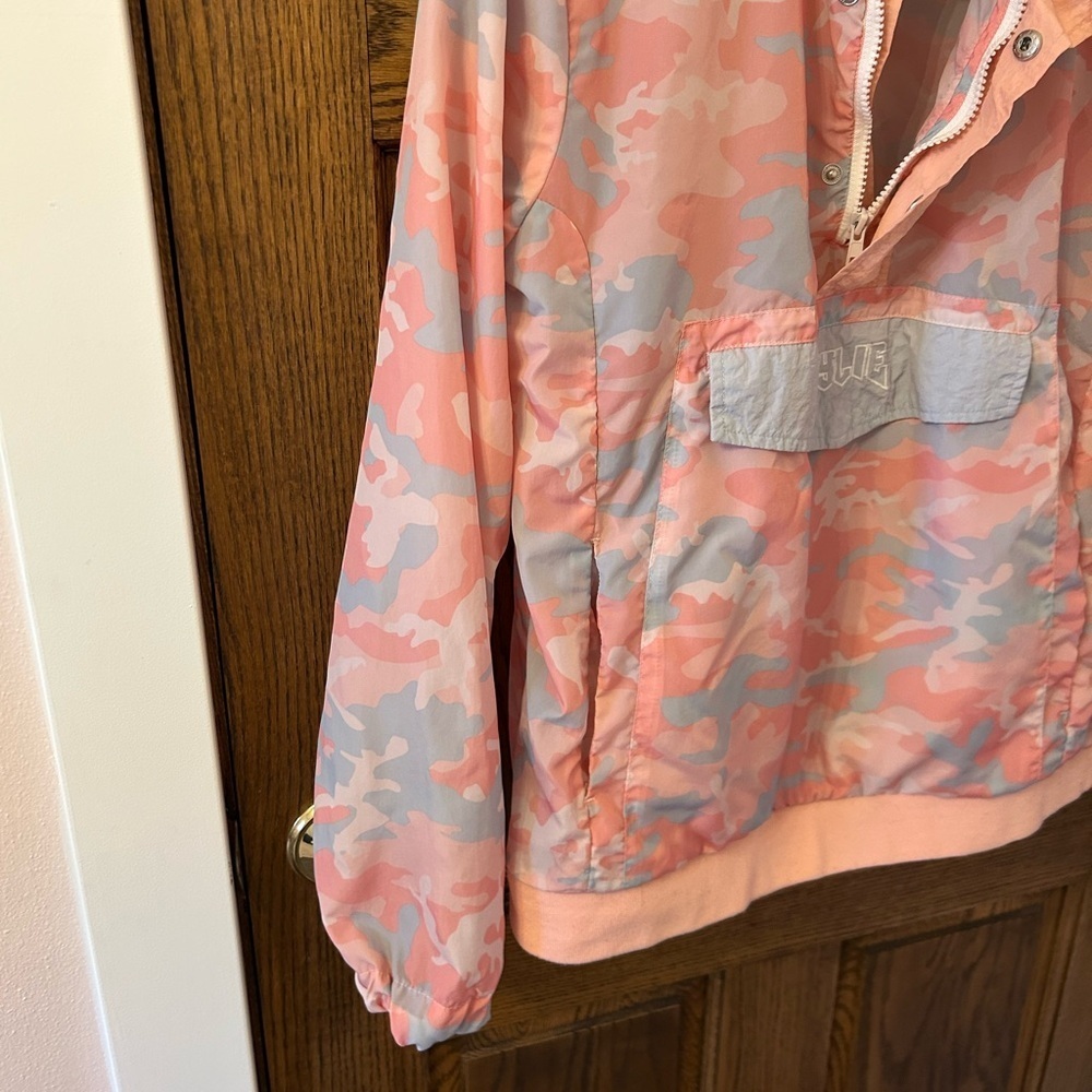 Kylie Jenner The Kylie Shop Candy Pink Camo Anorak Windbreaker Jacket Medium - Picture 4 of 10